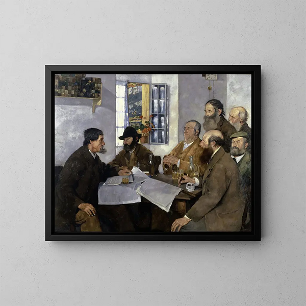 Les Politiciens du village - Max Buri — framed artwork on a wall