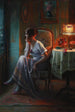 Young woman in lamplight - Max Carlier — artwork view