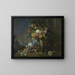Nature morte avec des fleurs et des fruits - Max Carlier — framed artwork on a wall