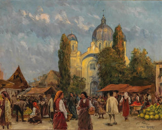 Market in Sofia - Max Friedrich Rabes — artwork view