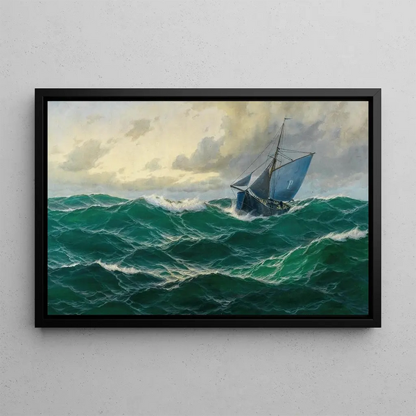 Marine Painting - Max Jensen — framed artwork on a wall
