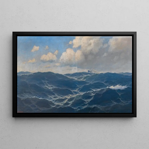 Marine Landscape Painting - Max Jensen — framed artwork on a wall