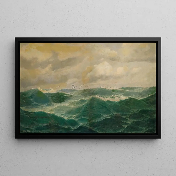 Movement on a Seascape - Max Jensen — framed artwork on a wall