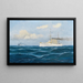 The cruiser Nuremberg gives the order to stop a merchant ship by signal flags - Max Jensen — framed artwork on a wall