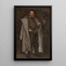 Portrait of a gentleman in a fur-lined coat - Max Johann Bernhard Koner — framed artwork on a wall