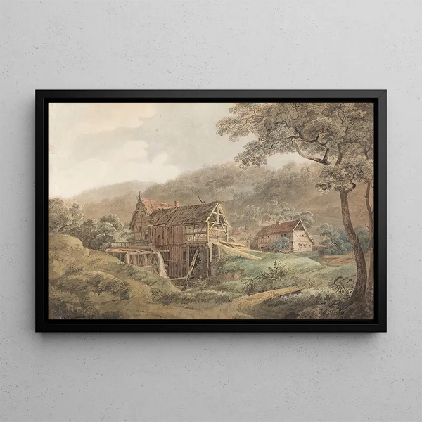 Sawmill - Max Joseph Wagenbauer — framed artwork on a wall