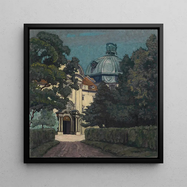 the Klosterneuburg Monastery Gate - Max Kahrer — framed artwork on a wall