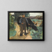 a farmer with his cow - Max Liebermann | Painting — framed artwork on a wall