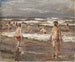 Boys swimming in the sea - Max Liebermann — artwork view