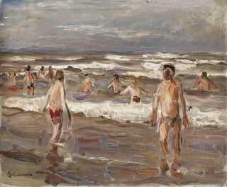 Boys swimming in the sea - Max Liebermann — artwork view