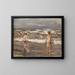 Boys swimming in the sea - Max Liebermann — framed artwork on a wall