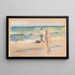 Bathing on the Beach - Max Liebermann — framed artwork on a wall