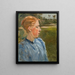 Girl in Blue in the Landscape - Max Liebermann — framed artwork on a wall