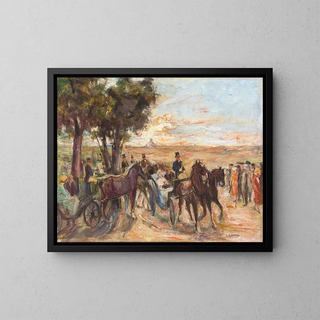 Promenade sur le Monte Pincio à Rome - Max Liebermann — framed artwork on a wall