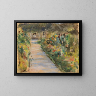 The vegetable garden at Wannsee facing southeast - Max Liebermann — framed artwork on a wall