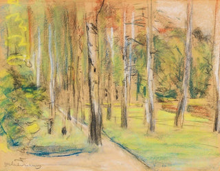 L'allée de bouleaux à Wannsee vers le nord-ouest - Max Liebermann — artwork view