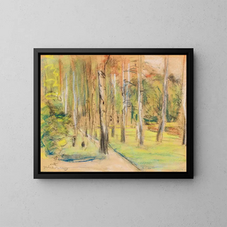 L'allée de bouleaux à Wannsee vers le nord-ouest - Max Liebermann — framed artwork on a wall