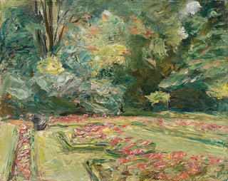La terrasse de fleurs dans le jardin du Wannsee vers le nord - Max Liebermann — artwork view