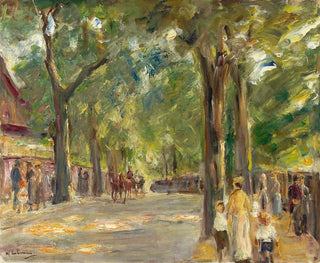 La grande route du lac à Wannsee avec des promeneurs - Max Liebermann — artwork view