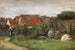Village Houses with Sunflowers - Max Liebermann — artwork view