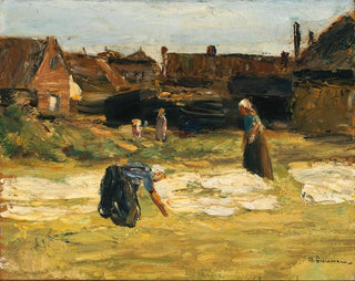 Corner of the Village with Laundry - Max Liebermann — artwork view