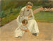 Petite-fille et nourrice jouant dans le jardin - Max Liebermann — artwork view