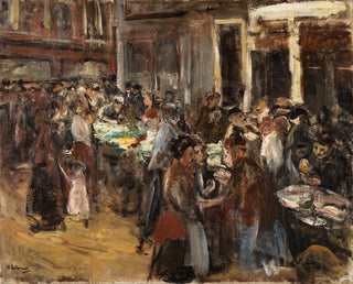 Gemstone Market Painting in Amsterdam - Max Liebermann — artwork view