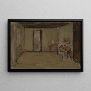 Interior Painting - Max Liebermann — framed artwork on a wall