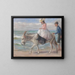Child riding a donkey - Max Liebermann — framed artwork on a wall
