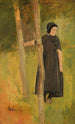 Child under the trees, study for children playing - Max Liebermann — artwork view