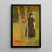 Child under the trees, study for children playing - Max Liebermann — framed artwork on a wall
