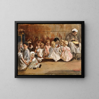 École maternelle - Max Liebermann — framed artwork on a wall