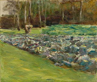 Man in the cabbage field at Wannsee Garden - Max Liebermann — artwork view