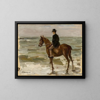 Cavaliers sur la plage - Max Liebermann — framed artwork on a wall