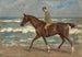 Cavalier sur la plage vers la gauche - Max Liebermann — artwork view