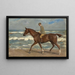 Cavalier sur la plage vers la gauche - Max Liebermann — framed artwork on a wall
