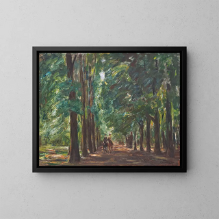 Cavalier dans l'allée près de Sakrow - Max Liebermann — framed artwork on a wall