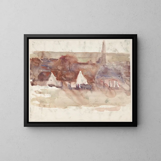 Sketch of an urban landscape - Max Liebermann — framed artwork on a wall