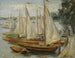 Bateaux à voile sur le lac Wannsee - Max Liebermann — artwork view