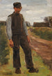 Peasant standing on a path - Max Liebermann — artwork view