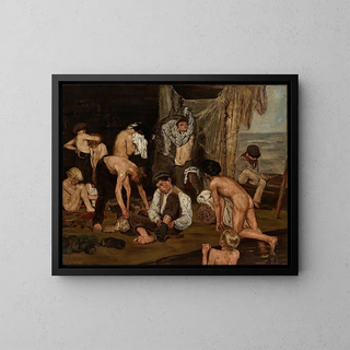 Swimmers - Max Liebermann — framed artwork on a wall