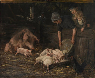 Les enclos à porcelets - Max Liebermann — artwork view