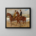 Two horsemen on the beach - Max Liebermann — framed artwork on a wall