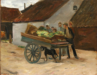 Vegetable cart with dog - Max Liebermann — artwork view