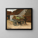Vegetable cart with dog - Max Liebermann — framed artwork on a wall