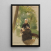 Young Mother Under the Trees - Max Liebermann — framed artwork on a wall
