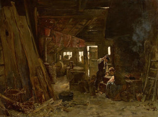 Atelier de Zimmermann La famille du bûcheron - Max Liebermann — artwork view