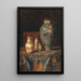 Still life with Asian decorative objects - Max Schedl — framed artwork on a wall