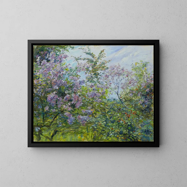 Lilas en fleurs - Max Slevogt — framed artwork on a wall