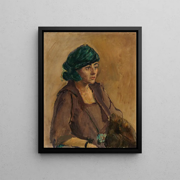Portrait of a Lady - Max Slevogt — framed artwork on a wall
